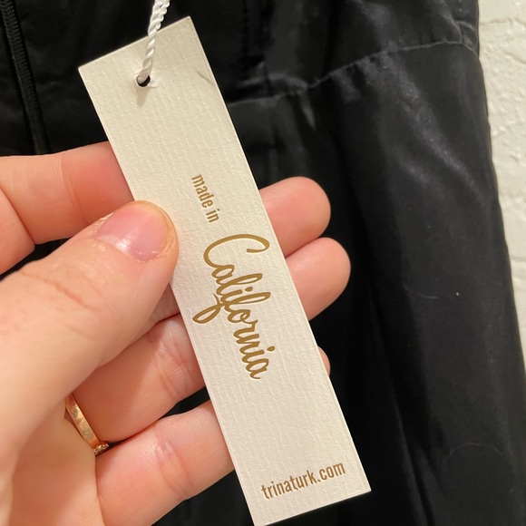 🌹🆕 Trina Turk Holiday Christmas New Years Eve Strapless Gold Mini Dress Size 2 - Picture 12 of 17